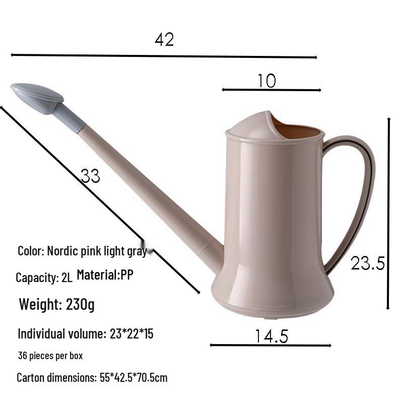 Child s 2L Plastic Watering Can with Detachable Long Spout for Flowers 2L