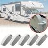 5pcs RV White Rounded Baggage Plastic Door Catch Compartment Latch Holders Clips for Camper Trailer Motorhome Car Accessories