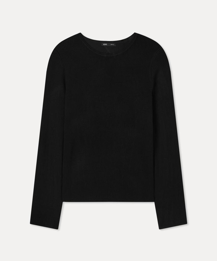 MIXXO Back Slit Ribbed Pullover_Miwkag440T