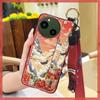 Wrist Strap Lanyard Phone Case For Sharp Aquos R9/SH-51E Wristband Kickstand Waterproof Fashion Phone Holder Silicone