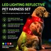 LED Licht Hondentuigje USB Oplaadbaar Reflecterend Verstelbaar Mesh Zacht Gewatteerd Huisdier Vest Tuigje voor Kleine Middelgrote Honden