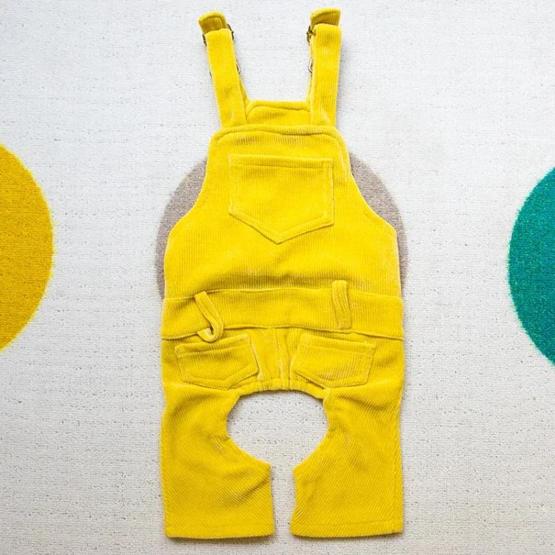 

Pug Clothes Autumn Winter French Bulldog Clothing Jumpsuit Overalls Pet Apparel Poodle Bichon Schnauzer Dog Costume Outfit S жёлтый