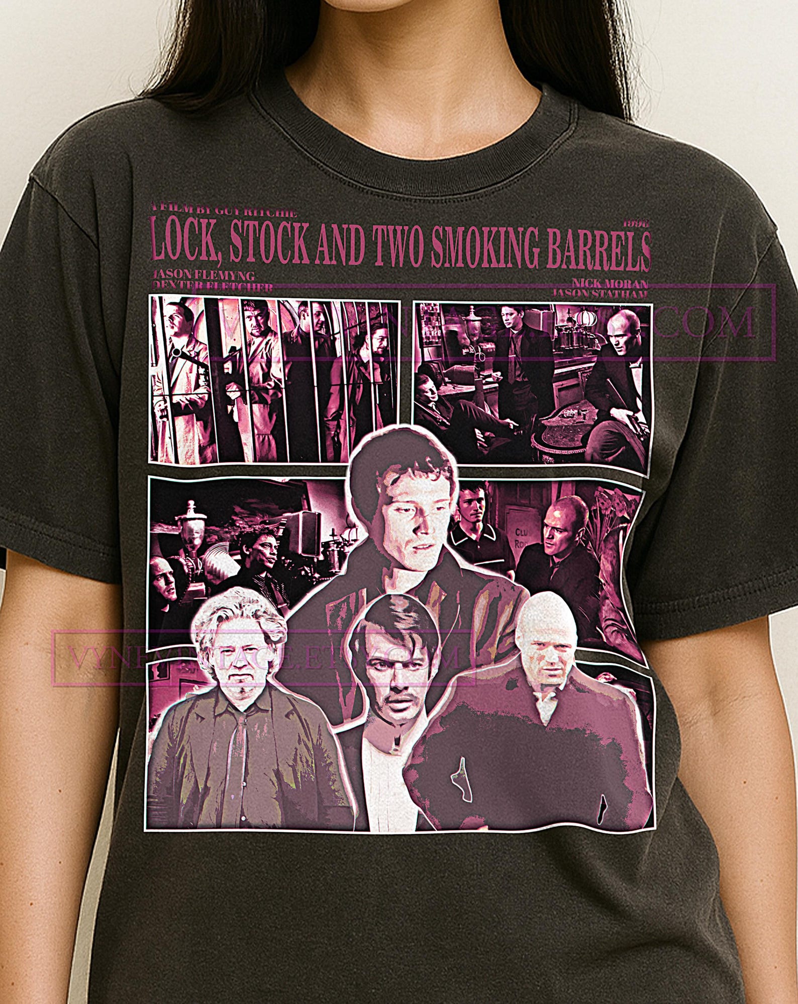 Lock Stock And Two Smoking Barrels Shirt, 90s Vintage Retro Bootleg Lock Stock T-Shirt, British Crime Movie Graphic Tee, Cult Classic Shirt 4XL