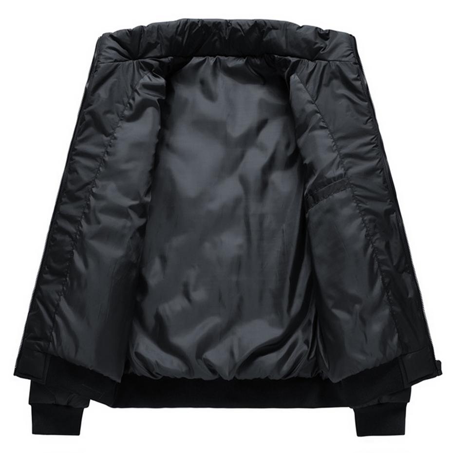 Winter Jackets Men Padded Coat Thicken Warm Parkas Loose Casual Stand Collar Parkas Big Size Black Jackets 7XL