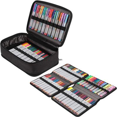 300 Roll Pencil Bag Colored School Pencil Case Canvas Pen Large Bag For Students Portable Stationery Storage Supplies