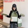 Minimalist Oxford Backpack For Middle School Girls With Waterproof Material And Spinal Protection