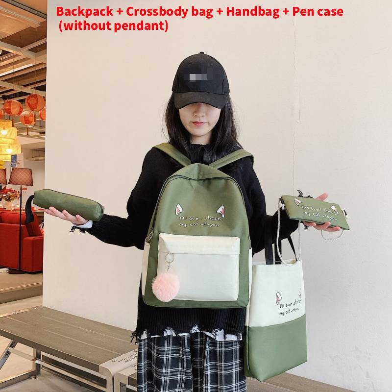 Minimalist Oxford Backpack For Middle School Girls With Waterproof Material And Spinal Protection