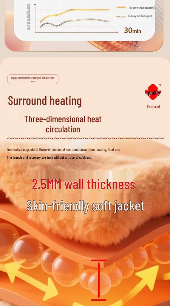 Zhuo Chen U-shaped Shoulder & Neck Hot Water Bag - Thickened, Explosion-proof, Warm Compress for Cervical Physiotherapy