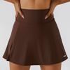 Oiob Feather Tennis Exercise Skirt Female Fashion Tape Fake Two-Piece Running Workout Quick-Drying Slim Looking Yoga A- Line Skirt