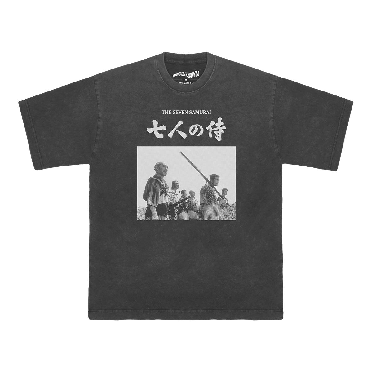 The Seven Samurai TShirt Shichinin no samurai Japanese Movie Rashomon Throne of Blood Akira Kurosawa Men Washed Long Sleeves S