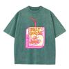 2026 Unisex Vintage Washed Cotton Tee Kawaii Cartoon Goose Juice Box Print Casual Round Neck Short Sleeve Daily Tops