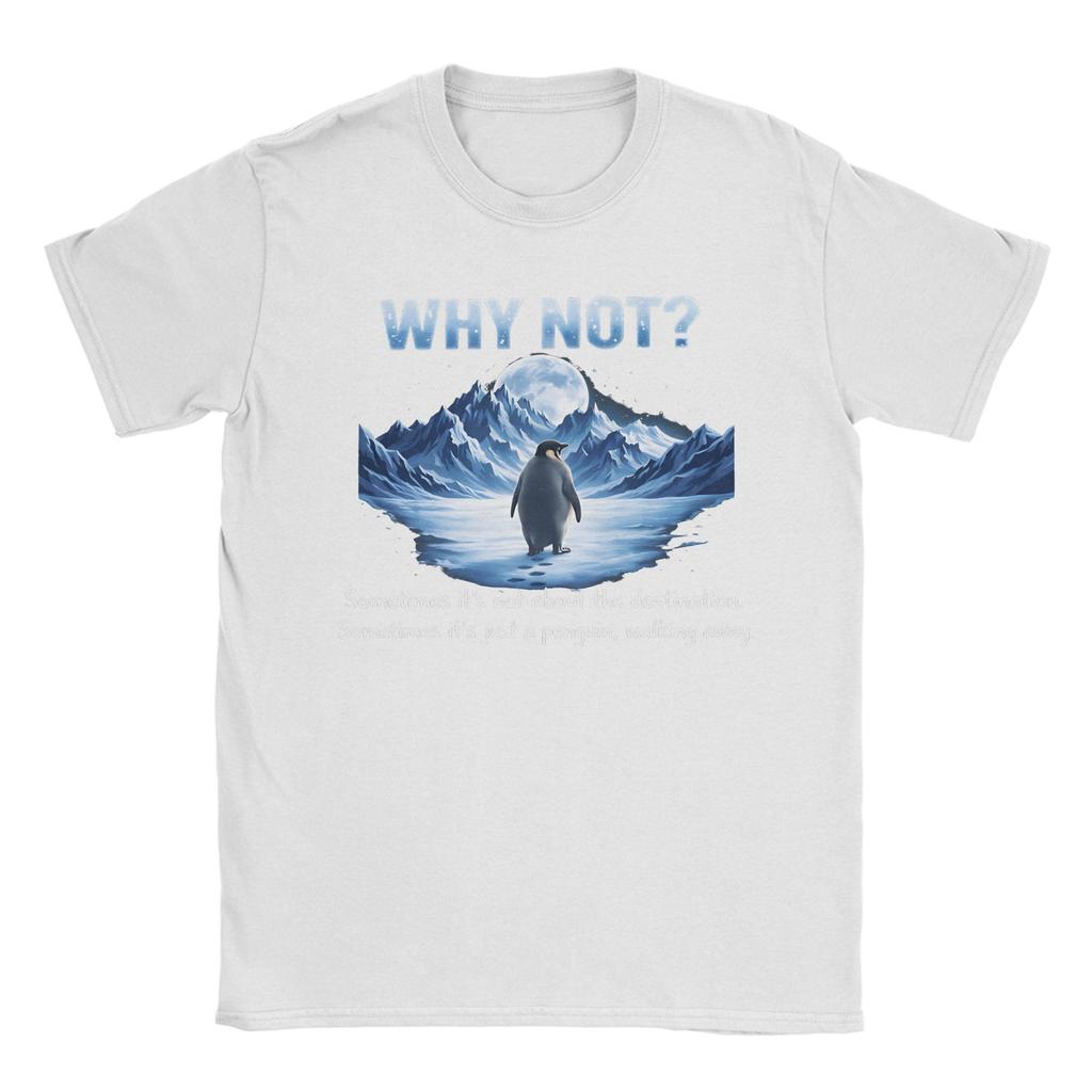 Nihilist Penguin But Why Meme TShirts for Men Funny 100 Cotton Tees Crew Neck Short Sleeve T Shirt Summer Tops