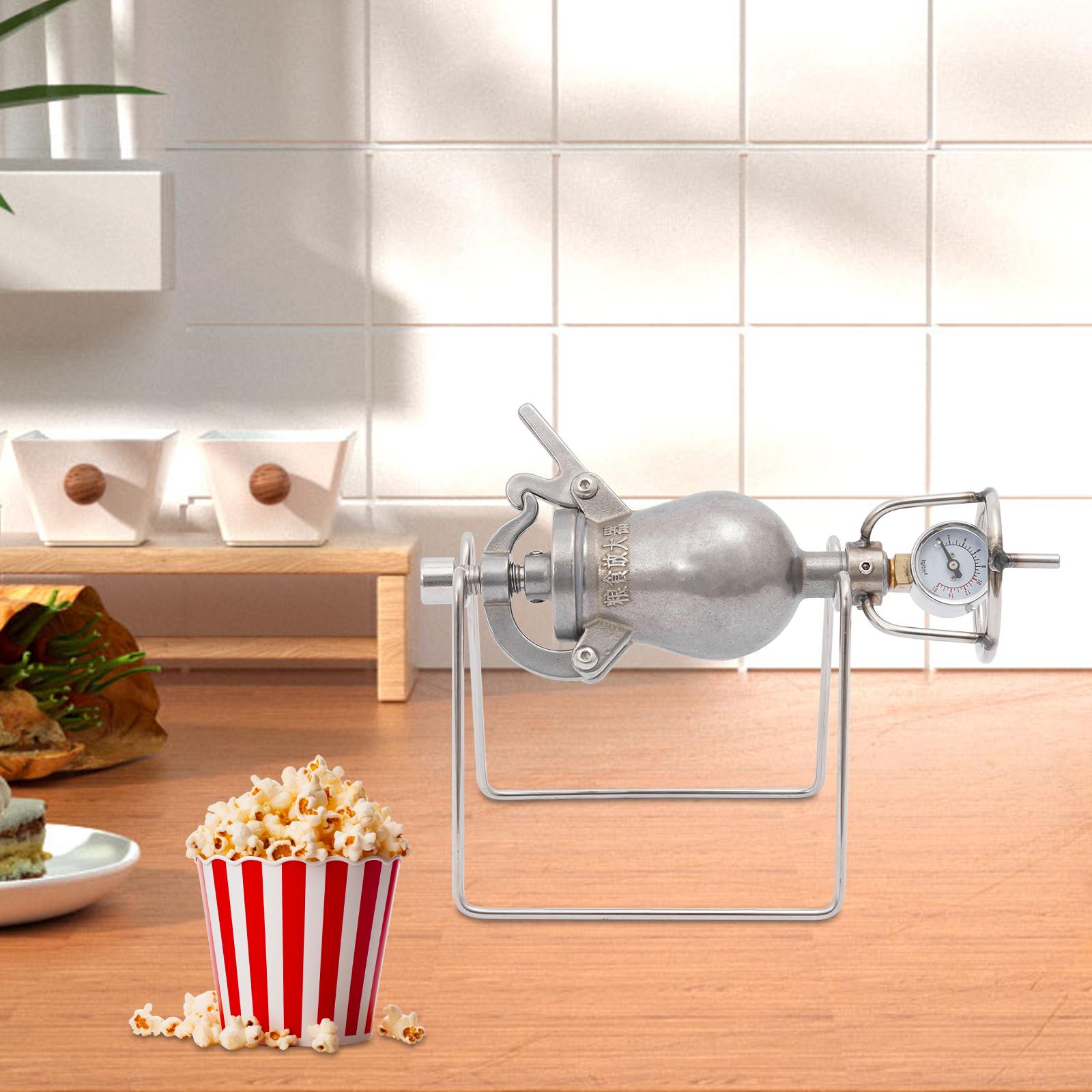 

Mini Hand Stainless Steel Popcorn Maker,Silver Freestanding Popcorn Maker 23*13*16cm for Movie Nights,Family Gatherings United States