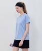 BASIC HOUSE Women'S Cool Breeze Raglan Round Short Sleeve T-Shirt Blue Lzts3223 (Type B)