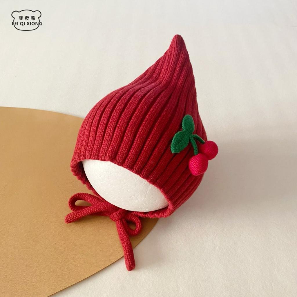 Baby Winter Oorbescherming Gebreide Muts Schattige Elf Puntmuts Warm Met Kinband Muts Baby