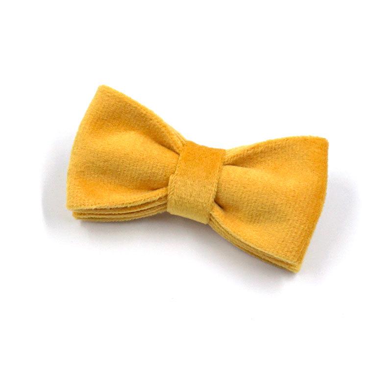 Mihaha Boss Cute Cat Collar with Engraved Name - Turmeric Velvet Neck Collar for Cats Large