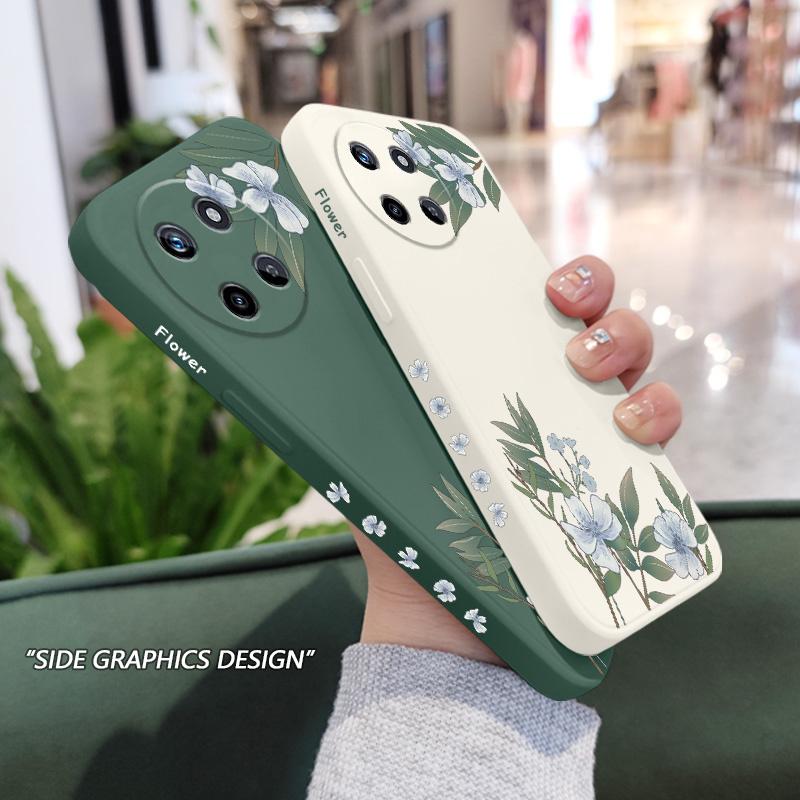 Encounter Flowers Phone Case For OPPO Realme  12 11 10 9 9i 8 8i 7 Pro Plus C35 C21Y C25Y C25 4G 5G Liquid Silicone Cover