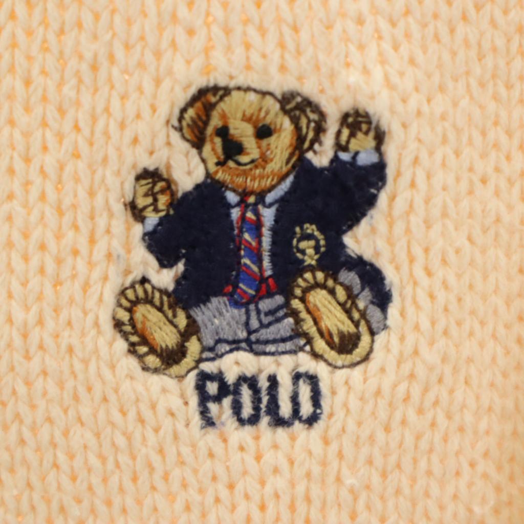 Polo by Ralph Lauren 90s Old Polo Bear Long Sleeve Knit M Beige Men's Used