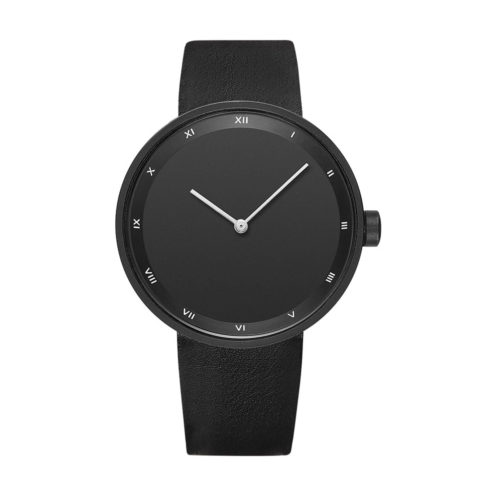 

SZSL Stylish and Casual Quartz Watch with a Lightweight and Simple Design, Stable Water Resistance, and Cowhide Leather Strap, Unisex (Black)