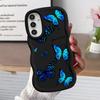 Case for Samsung Galaxy A21s A11 A14 A13 A15 A12 A52 A16 Soft Phone Cover A04 A06 A33 A03 A23 A05 A53 A22 Blue Butterfly