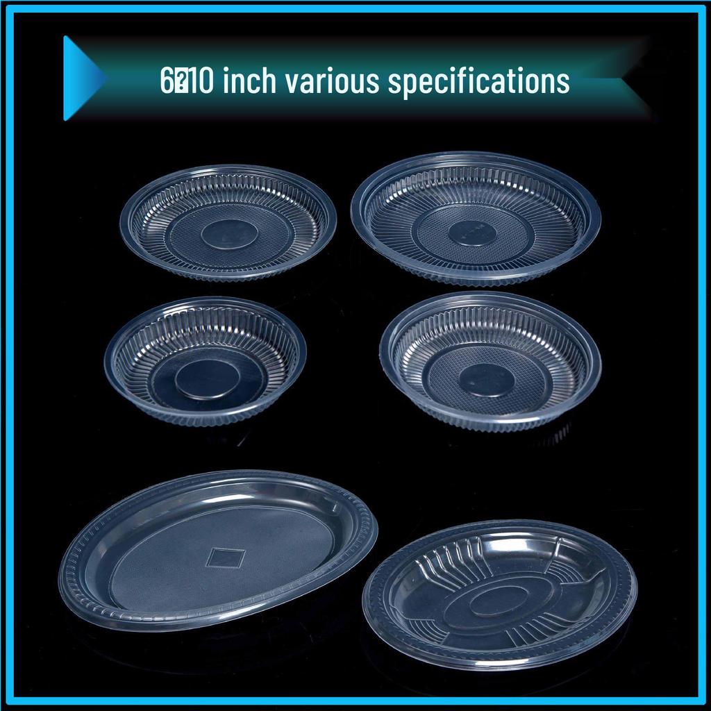 High-Temperature Resistant Disposable Picnic Plates - Food-Grade Plastic for Serving Meals
