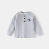 Boys Cotton Long Sleeve T Shirt Casual Spring Basic Top Soft Comfortable Fashion Clothing for Toddler and Kids