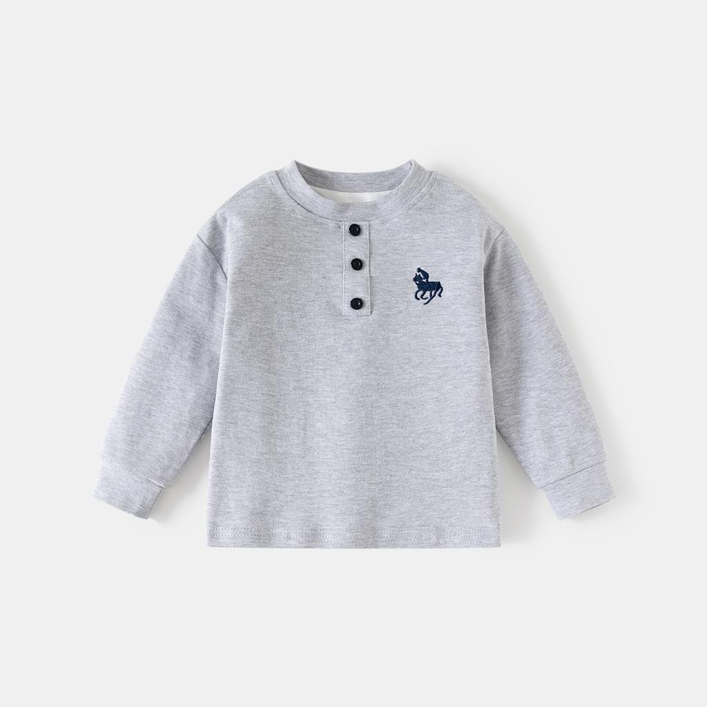Boys Cotton Long Sleeve T Shirt Casual Spring Basic Top Soft Comfortable Fashion Clothing for Toddler and Kids