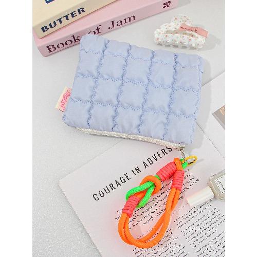 Cute Girl Cosmetic Bag Hand-held with Zipper Makeup Bags Multipurpose Travel Toiletry Wash Bags Women Wallet Mini Pouch