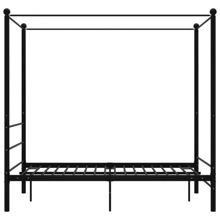 VidaXL Black Metal Canopy Bed Frames 140x200 Cm