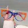 Fashion Gradient Purple Cat Eye Reading Glasses Women Luxury Designer Far Sight Optical Eyewear Prescription Chunky Glasses