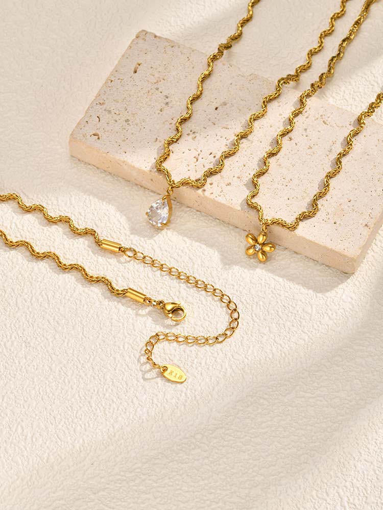Stainless Steel New Wave Chokers Chain Necklaces for Women, Fashion Waterproof Elegant Collar Jewelry