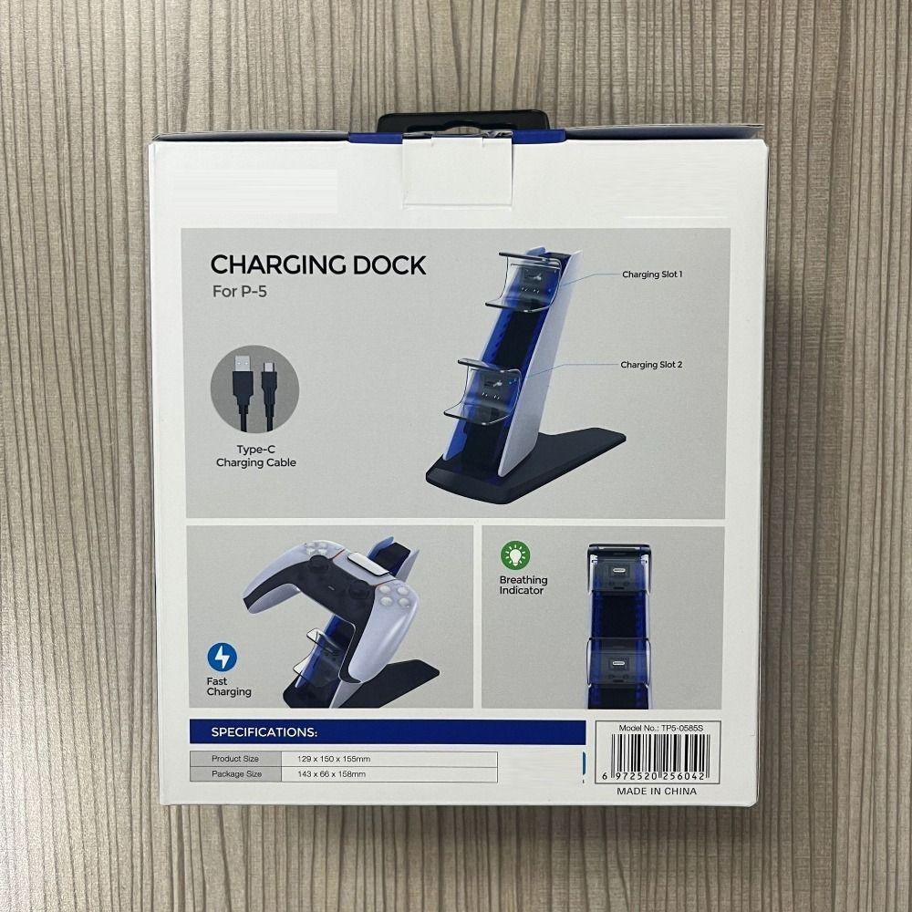Light Indicator Wireless Joystick Charging Base Dual Controller Stand for Sony Playstation 5