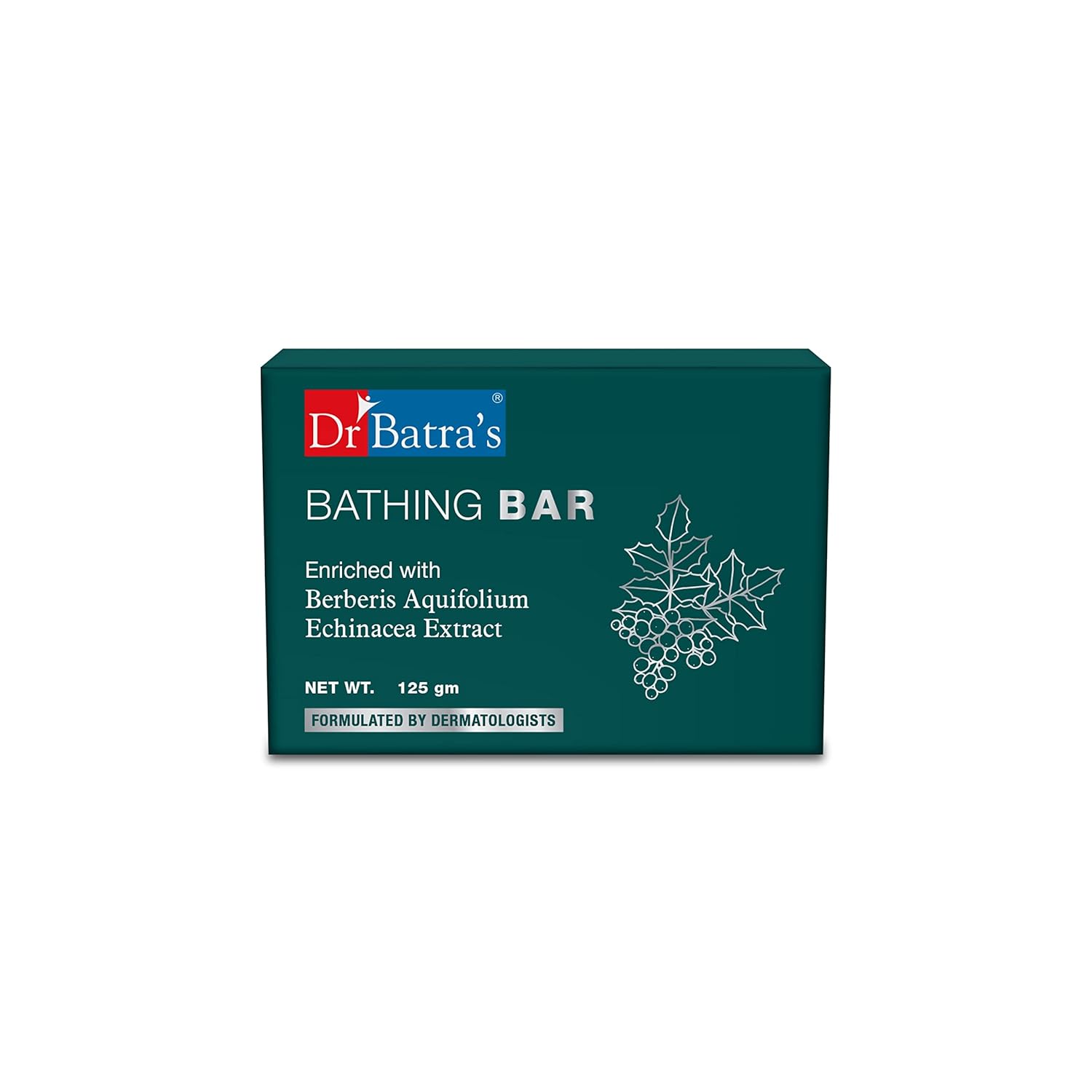 

Dr. Batra s Bathing Bar 125g Pack of 1 for Soft Supple Skin, SLS Paraben Free, Cruelty Free Soap