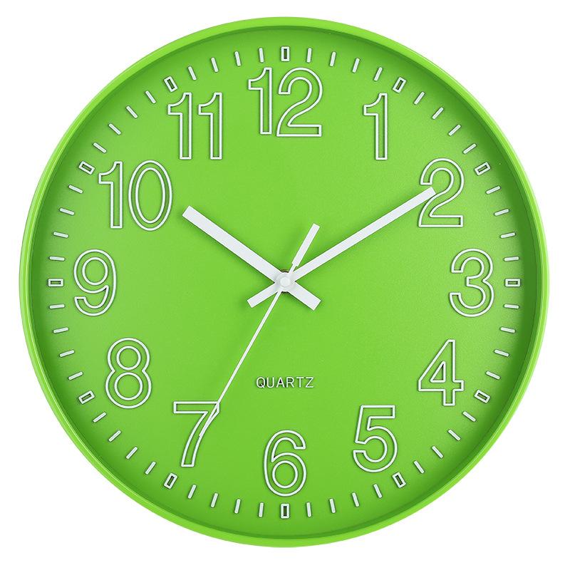 

12 Inch 30CM Wall Mounted Silent Clock, Creative and Fashionable Home Living Room Three-dimensional Digital Minimalist Clock