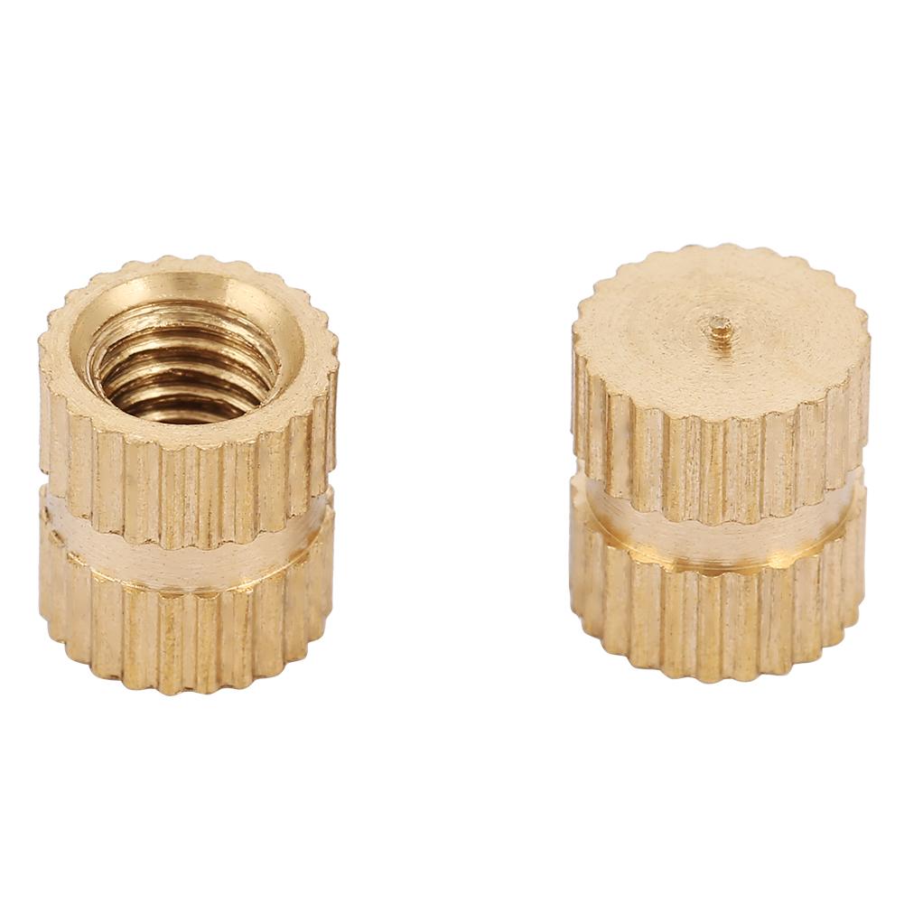 5mm Closed End Inlay Knurled Copper Nut Fastener Accessory Embedded Knurled Nut Set(M5*7)