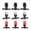 Adjustable Mist Nozzles With 4/7mm Hose Black Tee Joint Garden Irrigation Sprinklers Cooling Humidification Atomization Nozzles