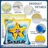 YEESAM ART Latch Hook Cushion Kit for Adults Beginners Black White Moon Printed Latch Hook Pillow Kit DIY Embroidery Set Pillow Cover Home Sofa Decor