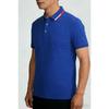 Men Contrast Collar Short Sleeve Polo Shirt Casual Top