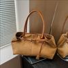 Vintage Suede Tote Bag Women Large Capacity Soft Shoulder With Magnetic Crossbody Or Underarm Style