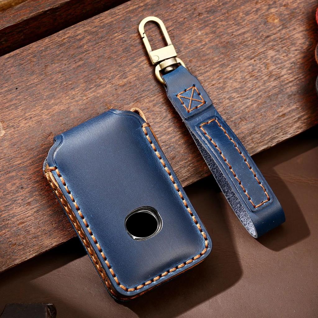 Echtes Leder Schlüsseletui für Mazda Schlüsselhülle Japanische Next-Generation Auto-Dekorationszubehör Oberlederschicht 3 & 4 Schlüssel