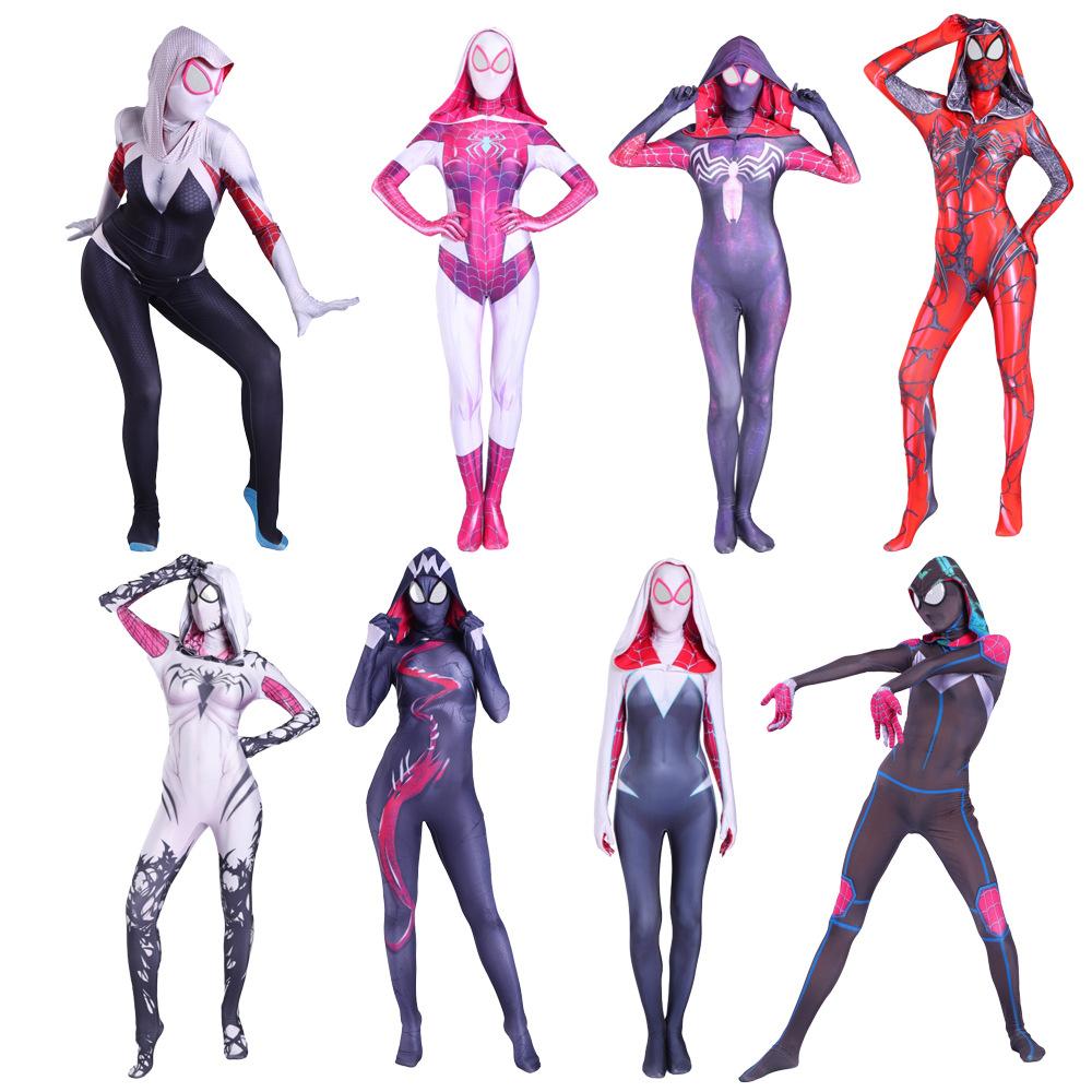 Costume Cosplay Classico da Donna Spider-Man Zentai – Tuta Integrale Aderente con Maschera, Halloween e Performance Teatrale
