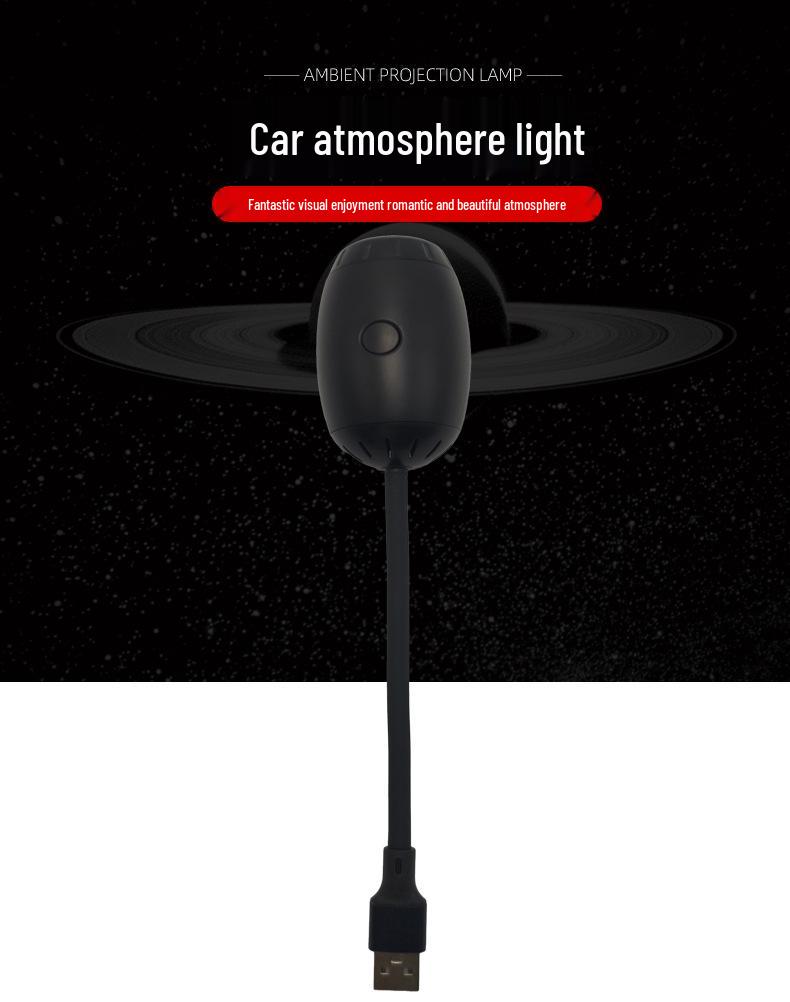 Starry Sky USB Car Ceiling Projector: HD Galaxy Atmosphere Light
