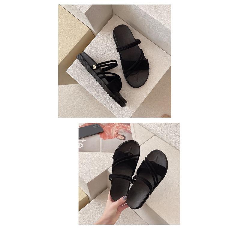 Two Wear Sandals Women Fairy Style Fashion Casual Flat Roman Shoes