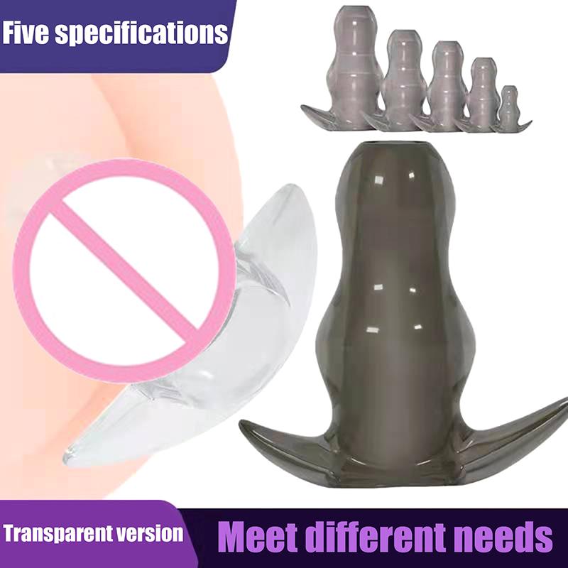 5 Sizes Hollow Anal Plug Dilator Soft Speculum Prostate Massager Butt Plug Set Intimate Enema Sex Toys Women Men Intimate Goods