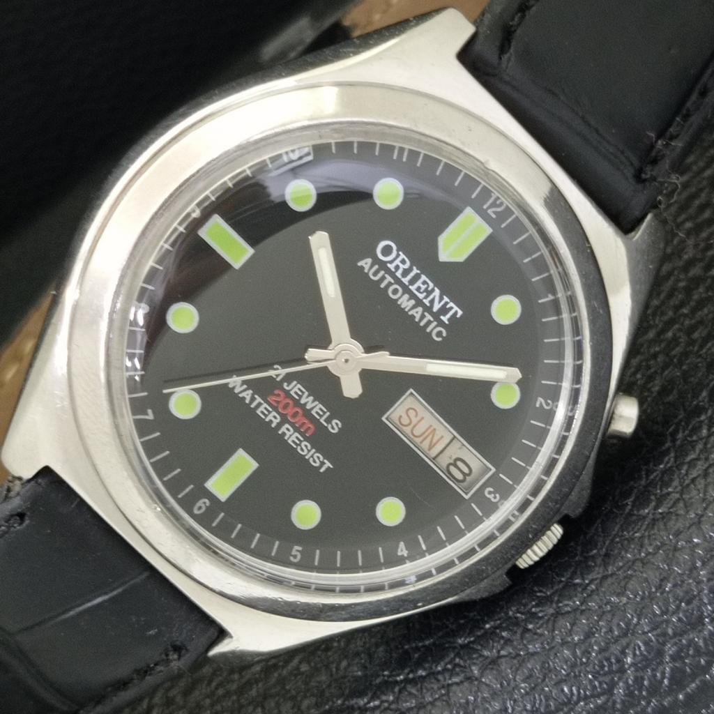 

ВИНТАЖНЫЕ МУЖСКИЕ ЧАСЫ ORIENT AUTOMATIC 46941 ЯПОНИЯ С ЧЕРНЫМ ЦИФЕРБЛАТОМ a700675-5 R204-a700675
