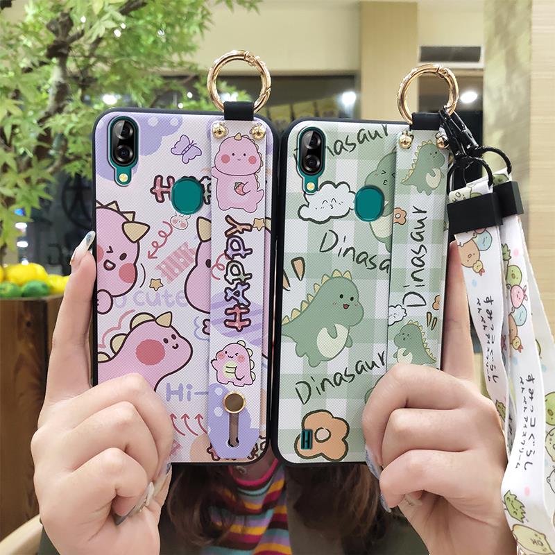 Cute Wristband Phone Case For Blackview A60 Pro Silicone Soft Case Durable Kickstand Shockproof Fashion Design Anti-dust