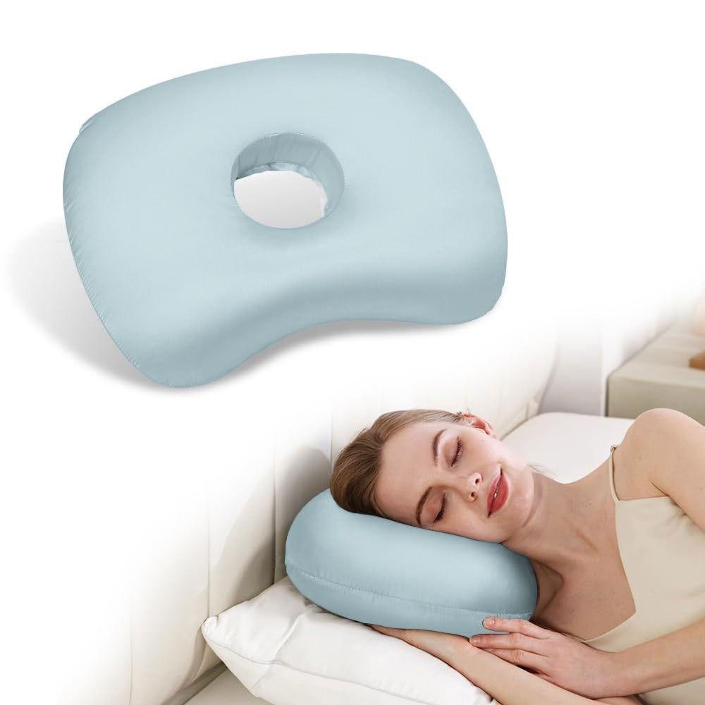 Portable Ear Piercing Pillow Ergonomic Ear Hole Donut Pillow Soft Ear Guard Pillow Bedroom