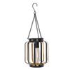 Solar Hanging Lantern Outdoor Water Proof Metal Solar Powered Light with Hook for Outside Yard Garden Patio Porch