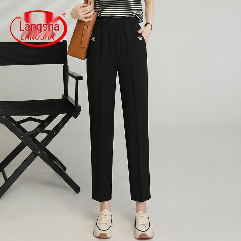 LangSha Women s Summer Loose Straight-Leg Capris 3XL