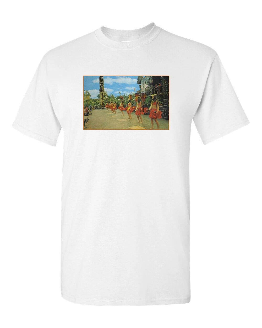 Retro Tiki T Shirt White 100% Cotton Mug Bar No. 24 Hula Dancers 2XL
